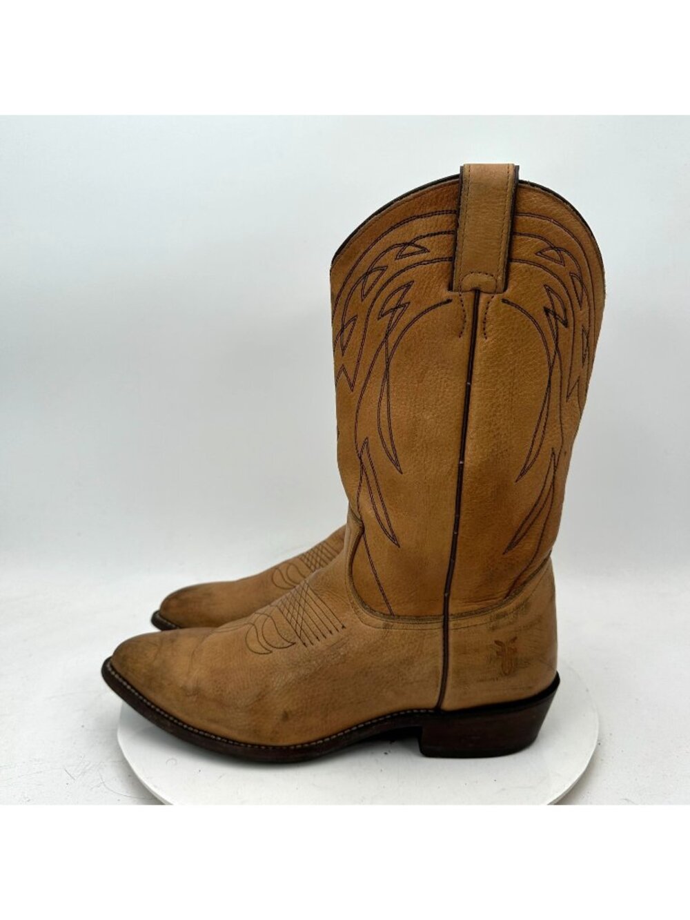 Frye Billy Tall Women Size 11B 77697 Light Tan Leather Cowboy Western Boot
